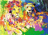 Leroy Neiman Lion's Pride painting